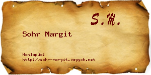 Sohr Margit névjegykártya